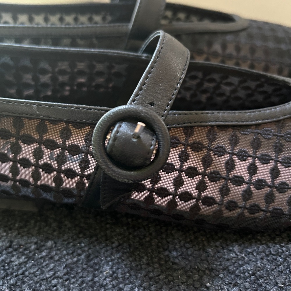 BIBI LOU: Anthropologie Black Mesh Ballet Flats EUC - Picture 5 of 10